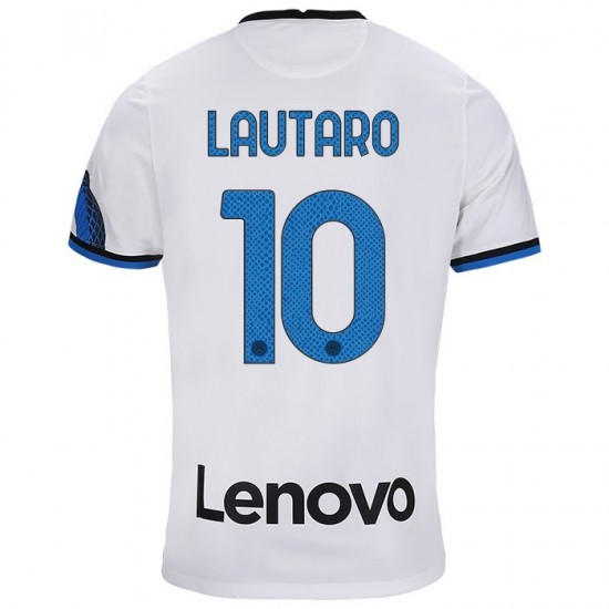 Camisola Inter de Milão Lautaro Martinez 10 Equipamento Segundo 2021-2022 Manga Curta